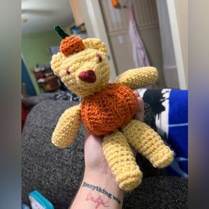 Embroidered Pumpkin Patch Teddy Bear